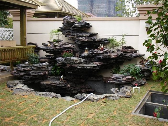 霞山庭院鱼池过滤池改造